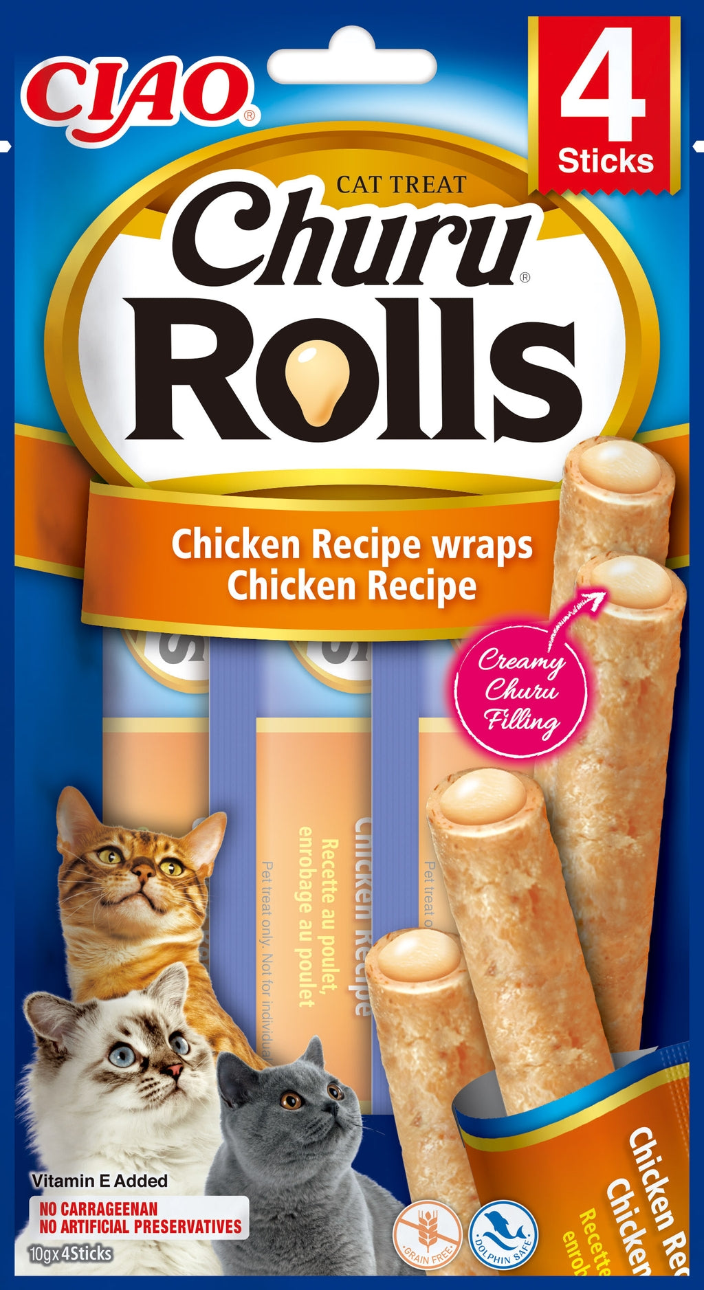 rolls recepta de pollastre en envoltura de pollastre 4x10 g Imatge principal del producte