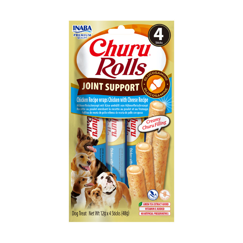 Churu Rolls Joint Support Pollo con Queso 4 x 12 g