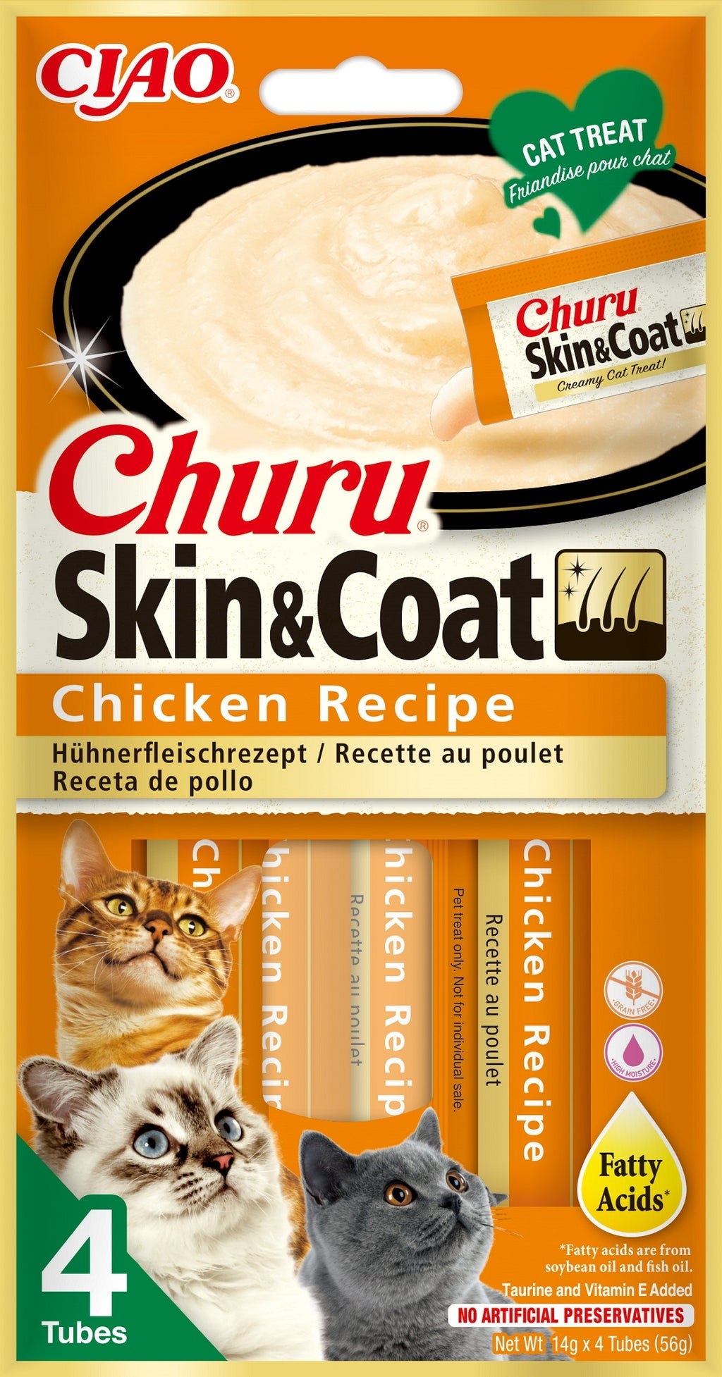 skin&coat recepta de pollastre 4x15 g Imatge principal del producte