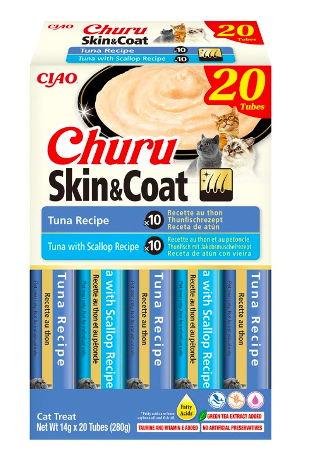gato skin&coat multipack atún 20x14gr