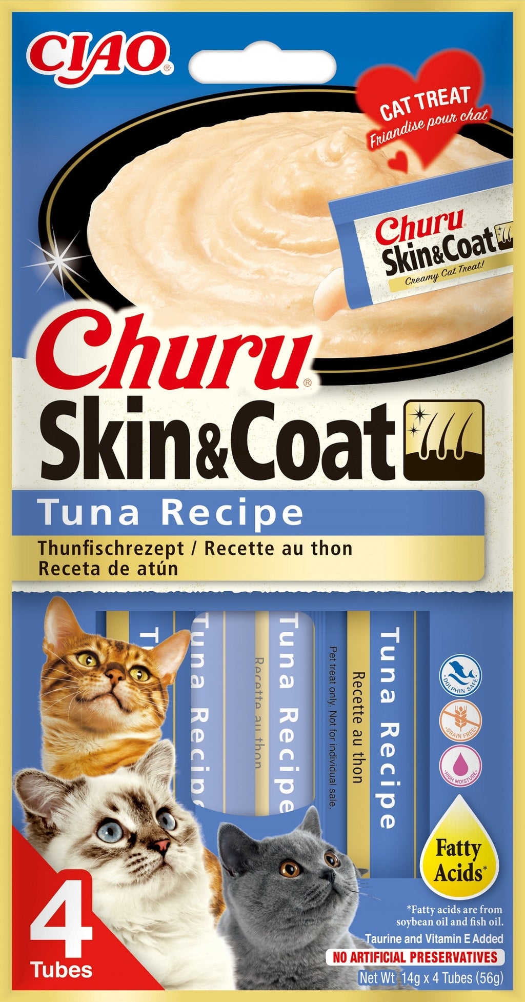 skin&coat recepta de tonyina amb tonyina 4x15 g Imatge principal del producte