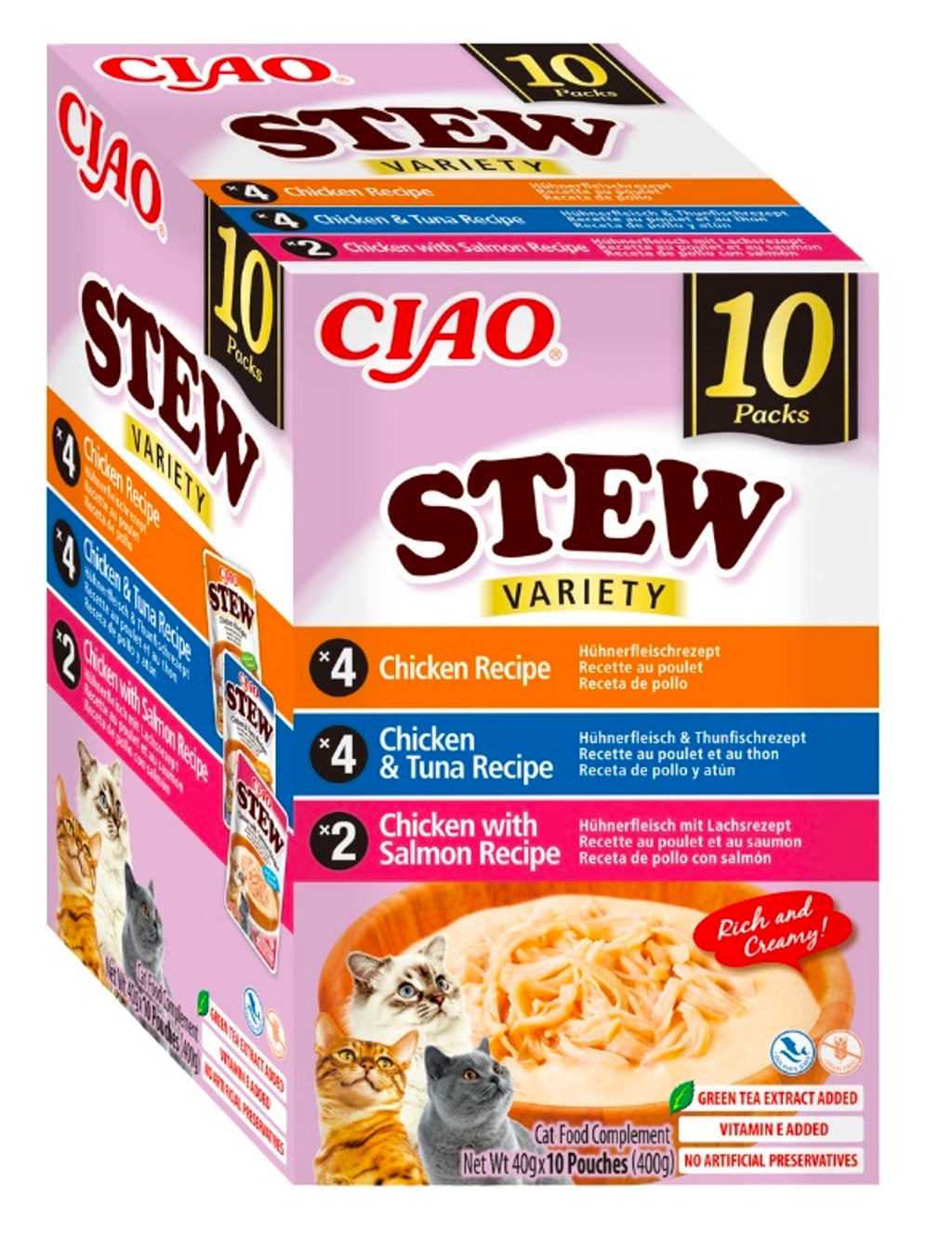 stew multipack pollo/salmón/atún 10x40gr