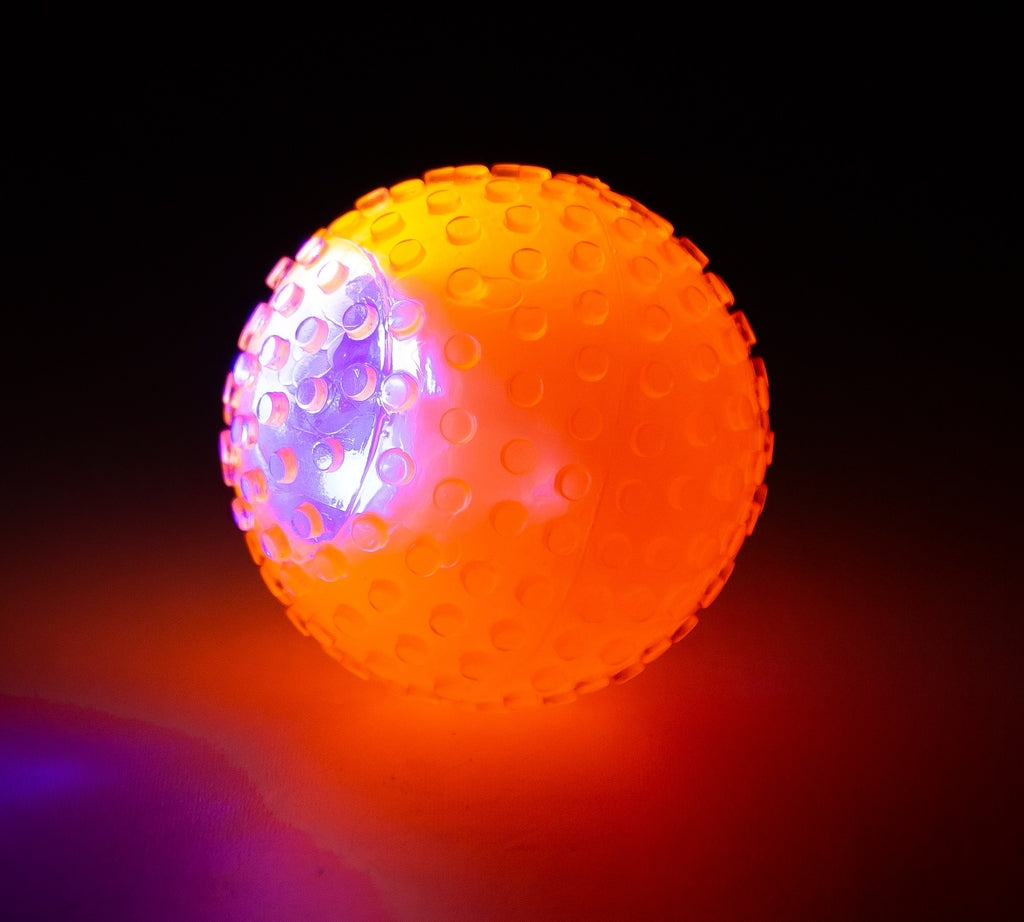 pelota flash roja led 6,5cm