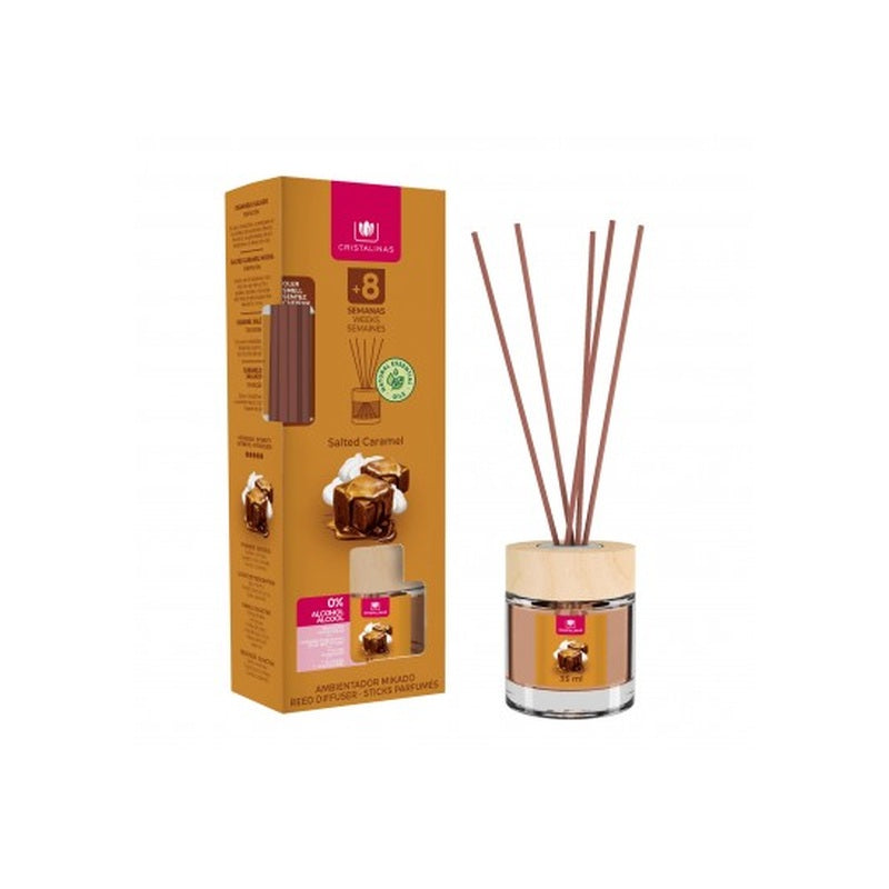 Cristalinas Ambientador Mikado Salted Caramel 35 ml sobre fondo blanco