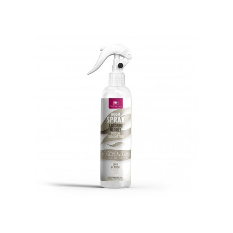 Cristalinas Spray Absorbe Olores Lino Blanco 250 ml sobre fondo blanco Imagen principal del producto