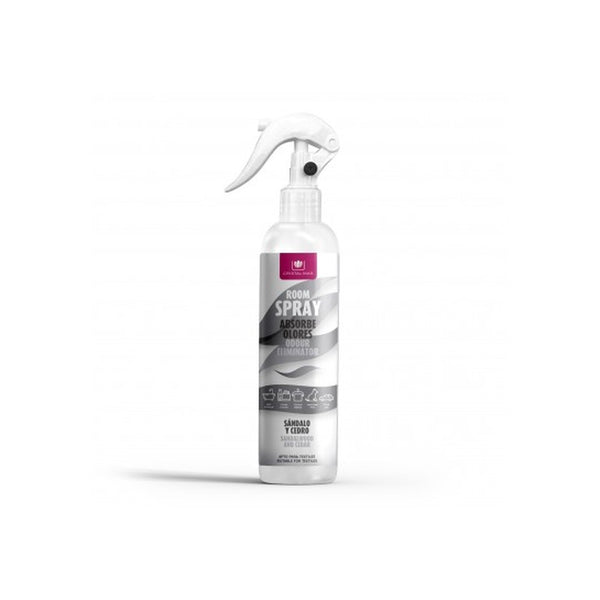 Cristalinas Spray Absorbe Olores Sándalo y Cedro 250 ml sobre fondo blanco