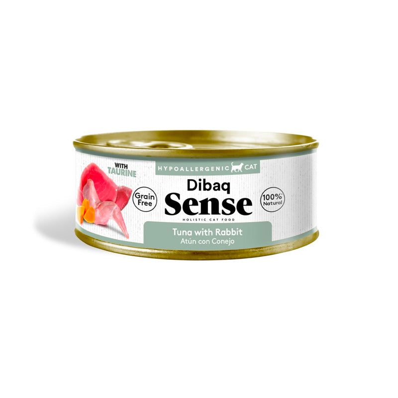 Dibaq Sense Hypoallergenic Atún con conejo lata para gatos Imagen principal del producto