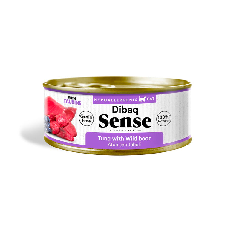 Dibaq Sense Hypoallergenic Atún con jabalí lata para gatos Imagen principal del producto
