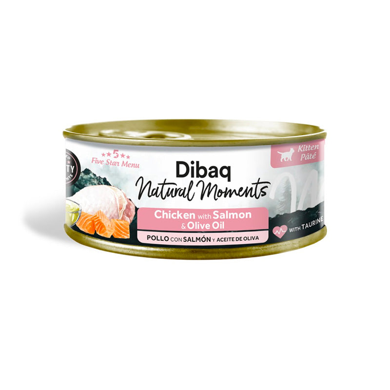 Natural Moments Kitten con pollo y salmón lata para gatitos