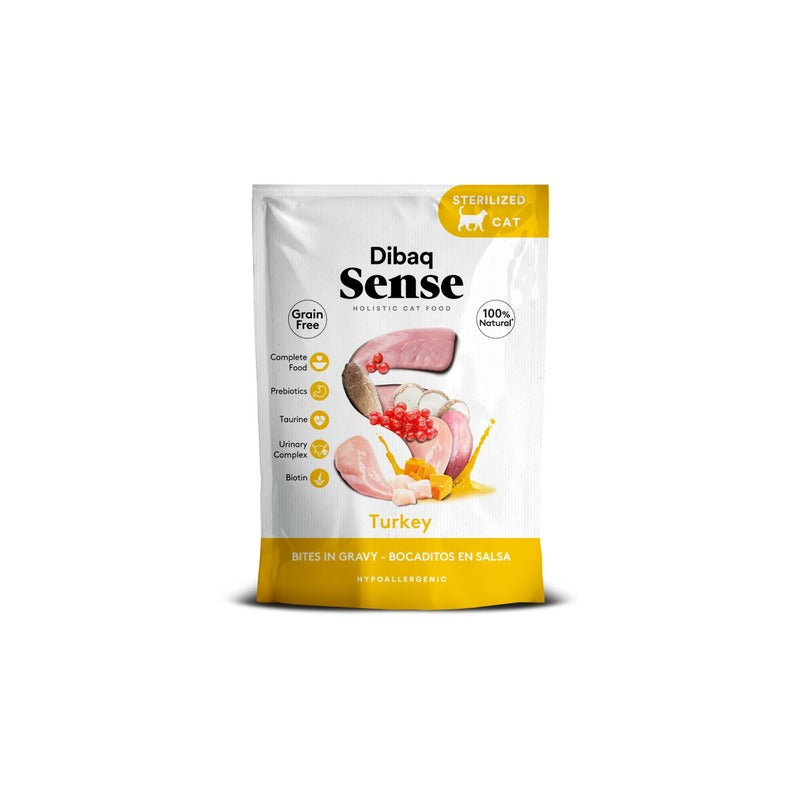 Dibaq Sense Bites Pavo pouch para gatos esterilizados 100 g