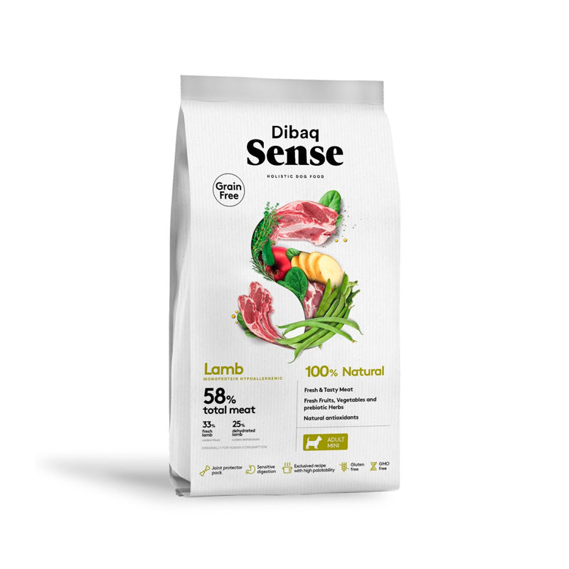 Dibaq Sense Grain Free Mini Cordero pienso para perros Imagen principal del producto