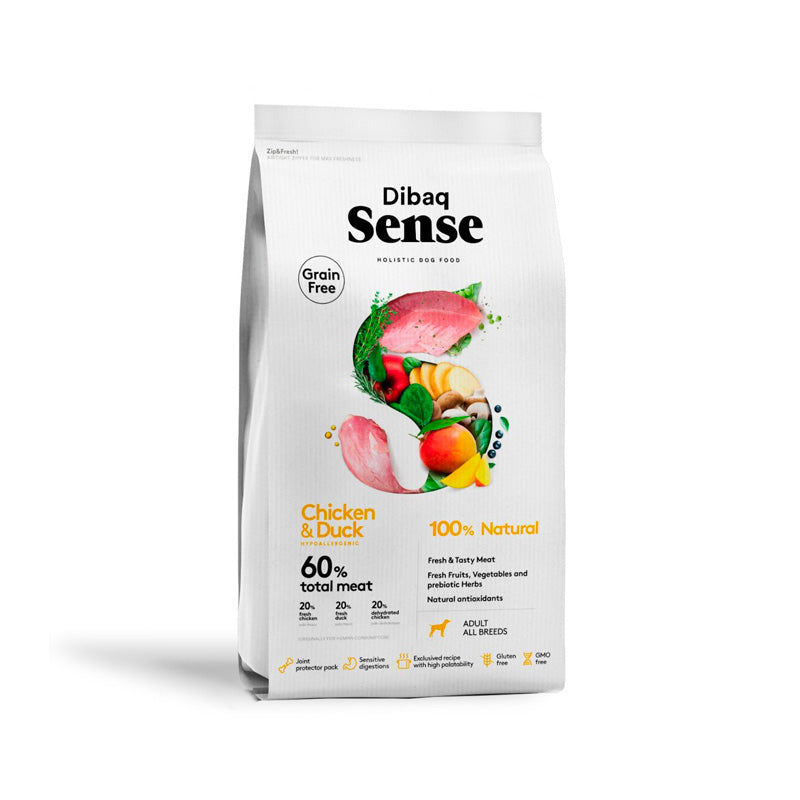 Dibaq Sense Grain Free Pollastre i ànec pinso per a gossos
