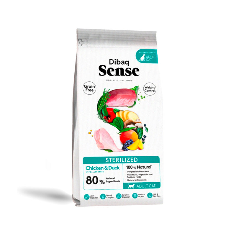 Dibaq Sense Grain Free Sterilised Pollo y pato pienso para gatos