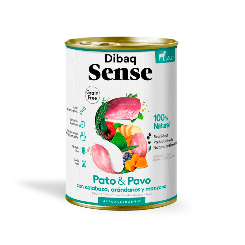 Dibaq Sense Pato & Pavo lata para perros