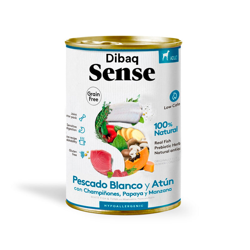Dibaq Sense Pescado Blanco & Atún lata para perros