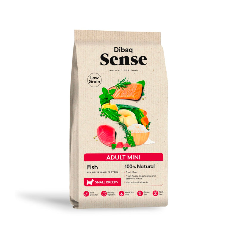 Dibaq Sense Low Grain Adult Mini con pescado pienso para perros Imagen principal del producto