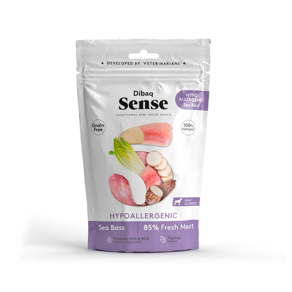 Dibaq Sense Snack Hypoallergenic con lubina para perros