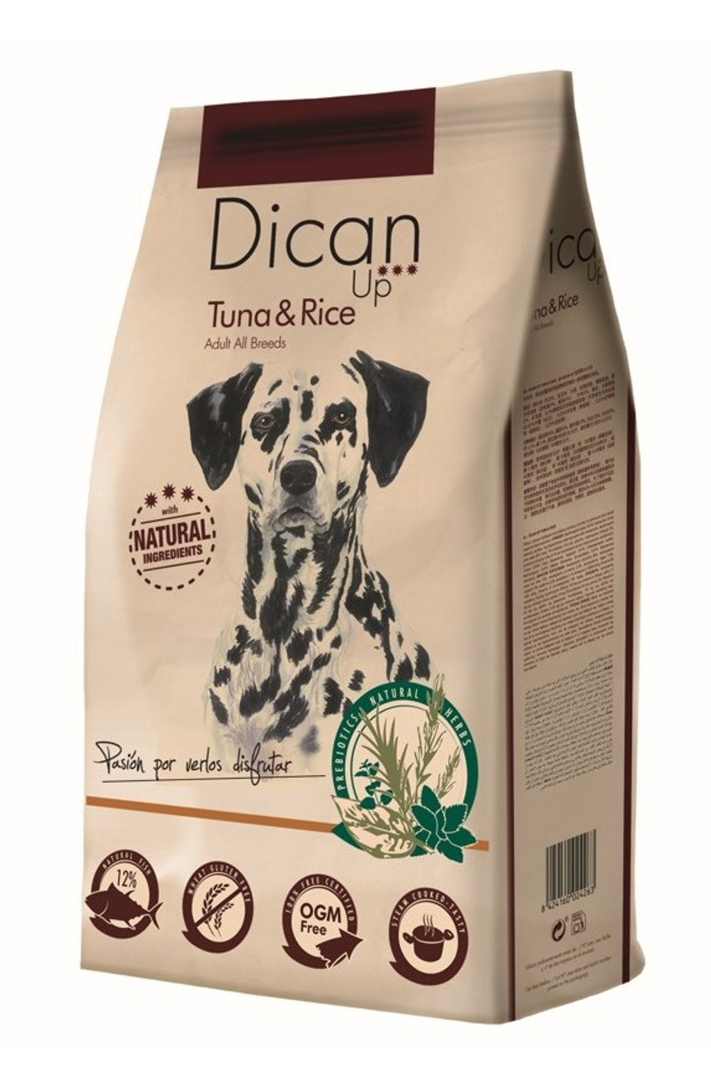 perro adulto con atún y arroz