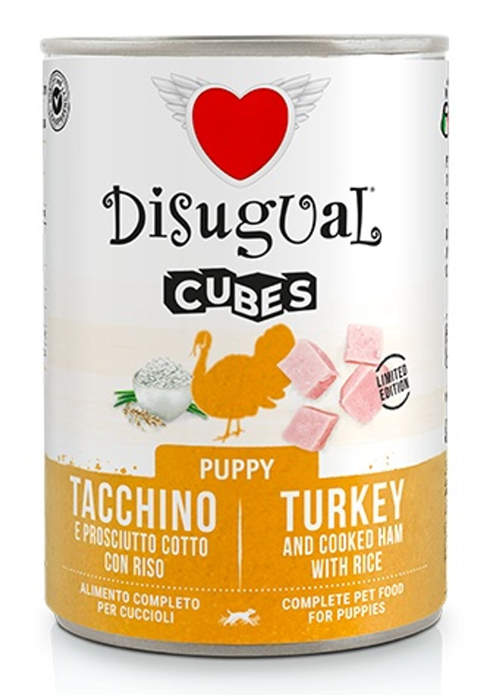 puppy cube gall dindi jamón arròs 400 g