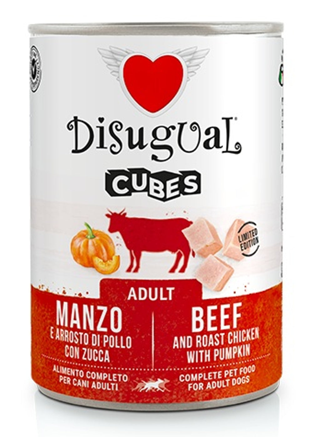 perro cube ternera calabaza 400gr