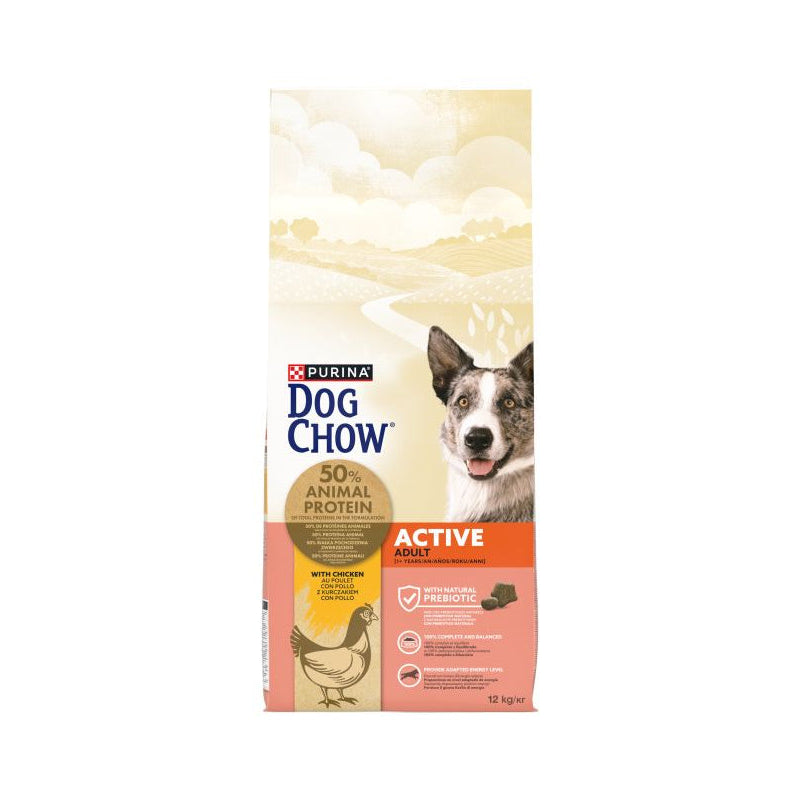 Purina Dog Chow Active con pollo pienso para perros adultos 12 kg