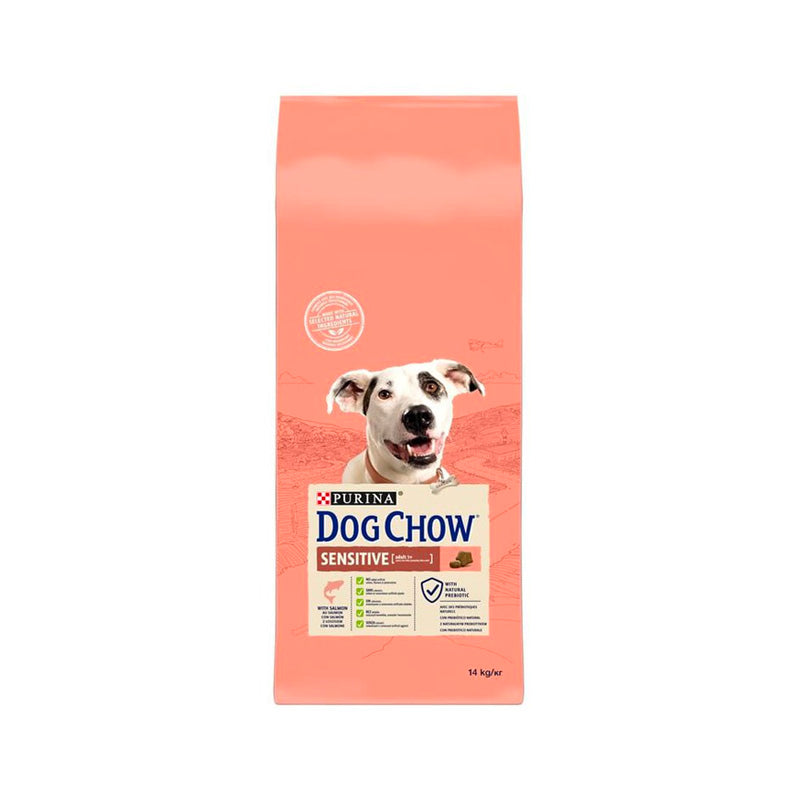 Dog Chow Purina Dog Chow Sensitive amb salmó pinso per a gossos Imatge principal del producte