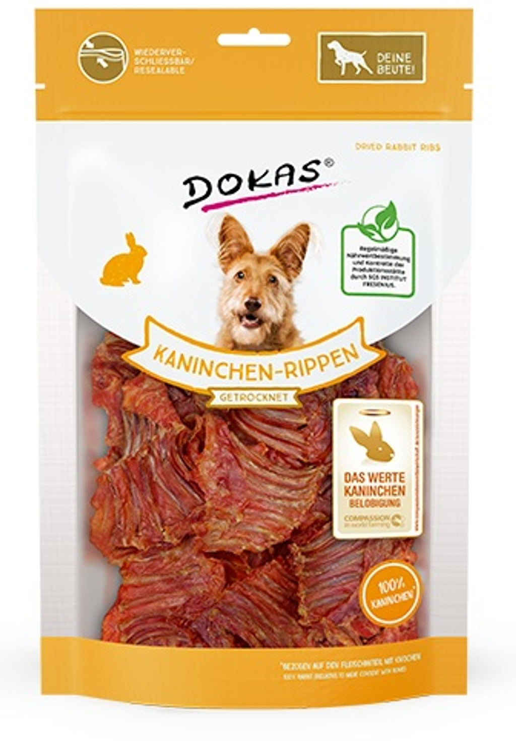 Costillas de conill per a gos 100 g