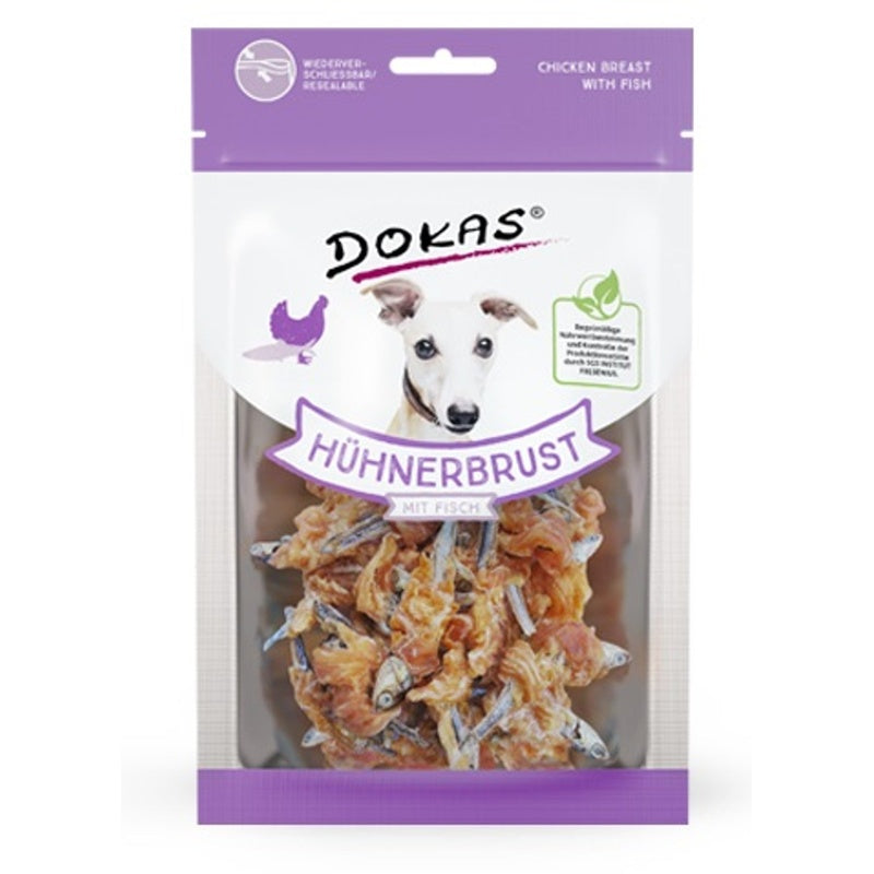 Pechuga de pollestre amb peix per a gos 70 g