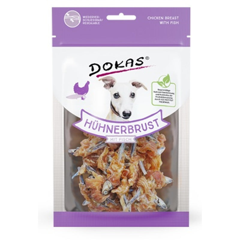 Pechuga de pollestre amb peix per a gos 70 g