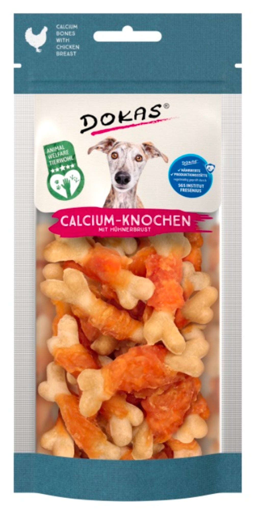 huesos calcio y pechuga pollo 75gr