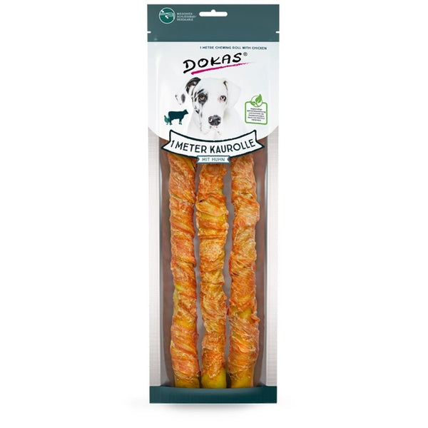 Rollo d'un metro de bou i pollestre per a gos 315 g