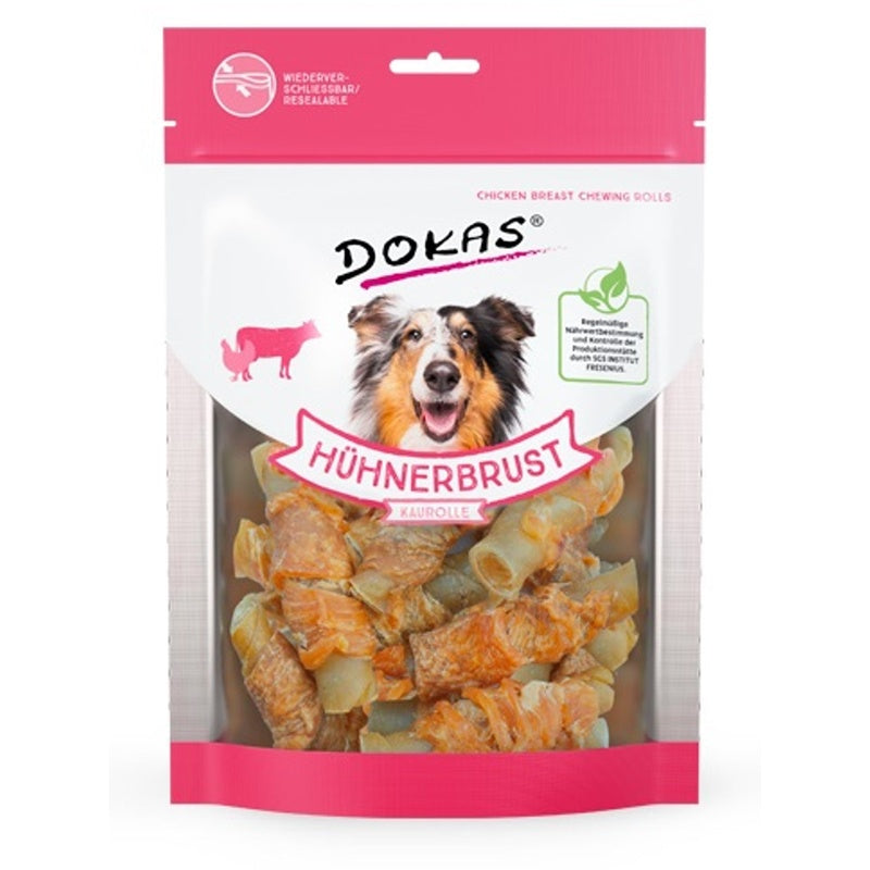Rolels de pechuga de pollestre per a gos 250 g Imatge principal del producte