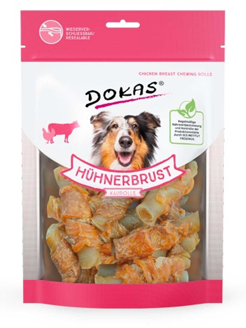 Rollos de pechuga de pollo para perro 250gr
