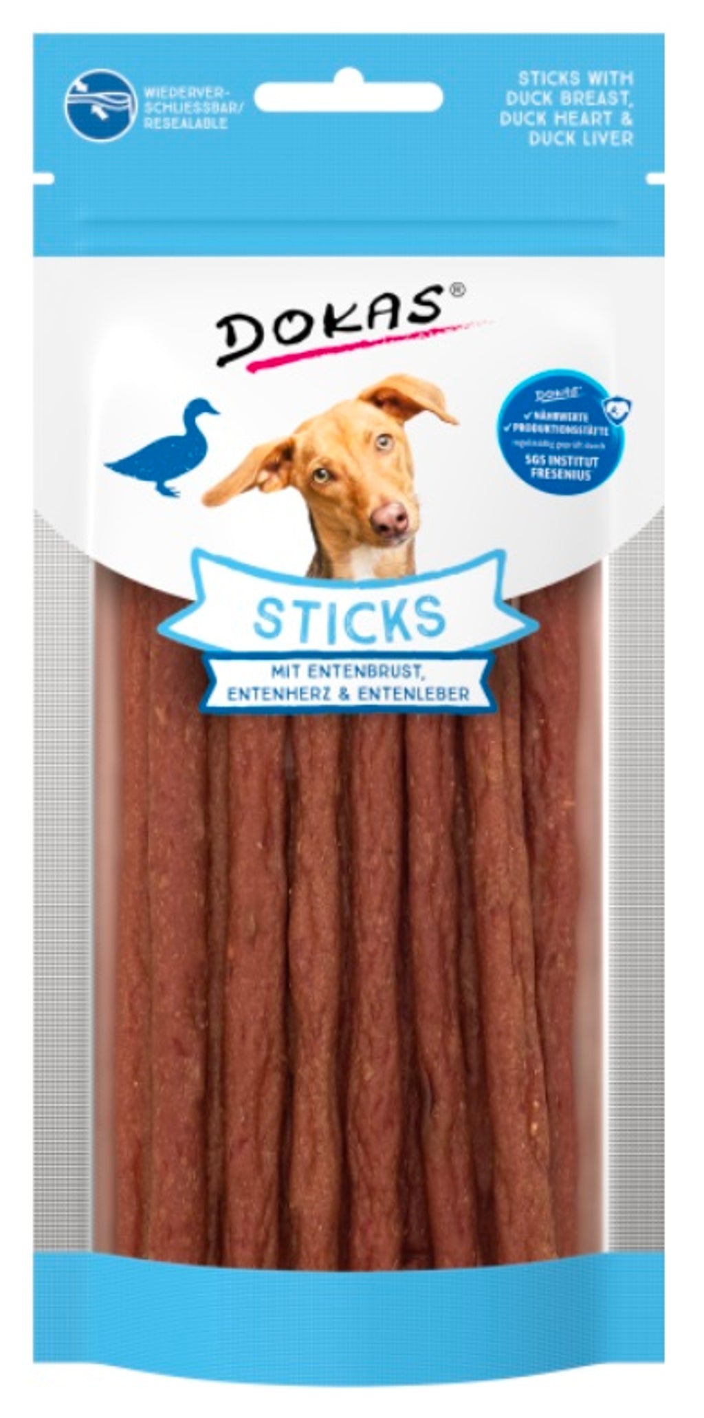 sticks pechuga corazón hígado pato 60gr Imagen principal del producto