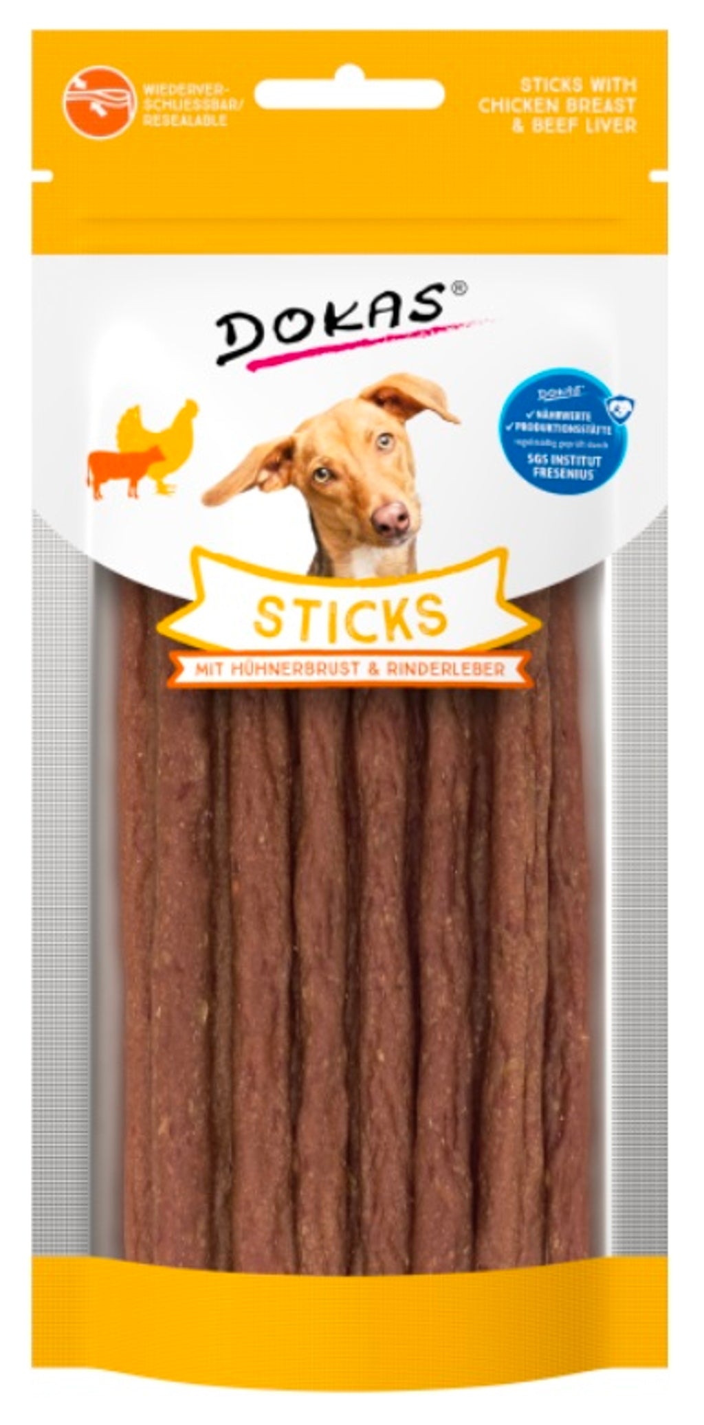 sticks pechuga pollo y hígado ternera 60gr