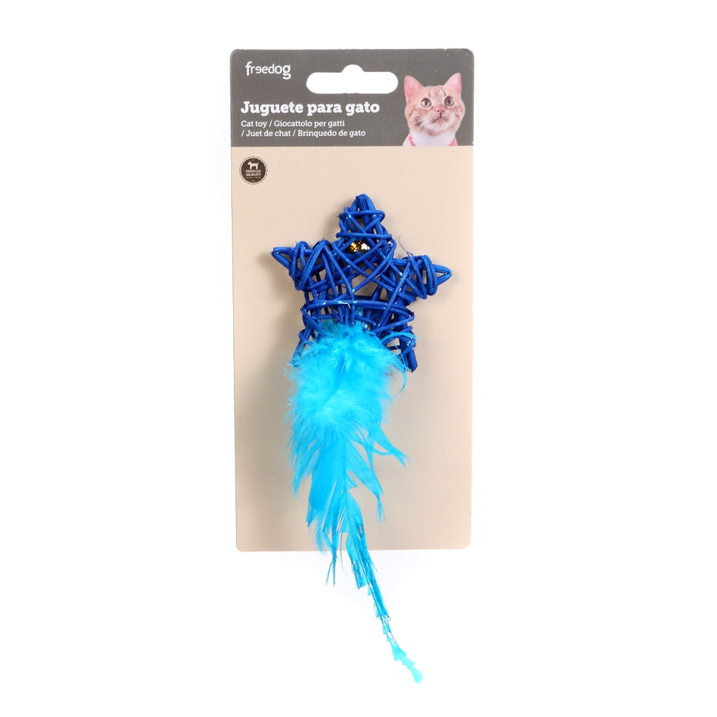 estrella lila amb plumero 13x7cm