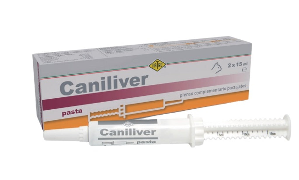 Caniliver 2 jeringas de 15ml con pasta oral gato