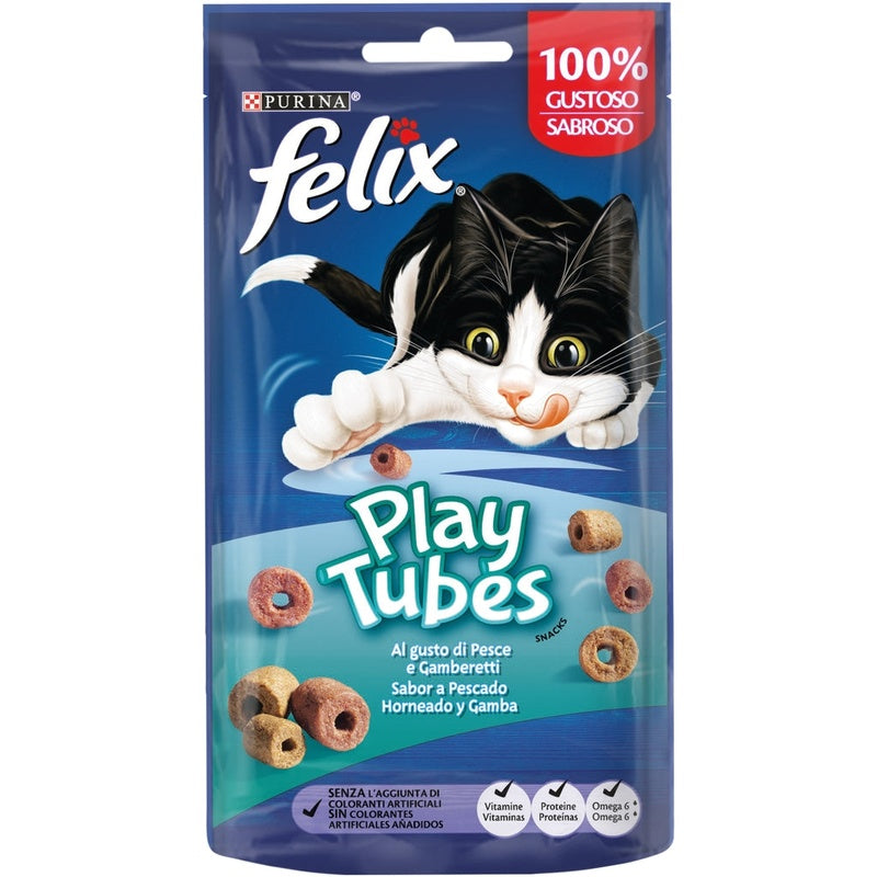 gato play tubes de pescado gambas 400gr
