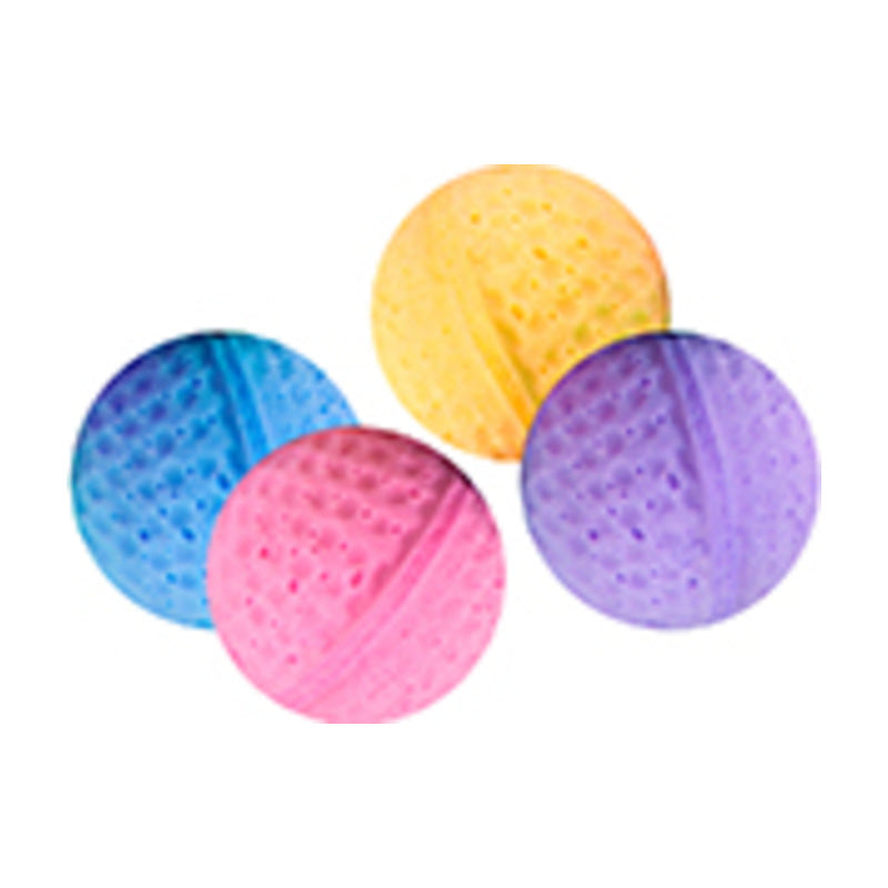 Flamingo pelotas de espuma de colores surtidos para gatos pack de 4