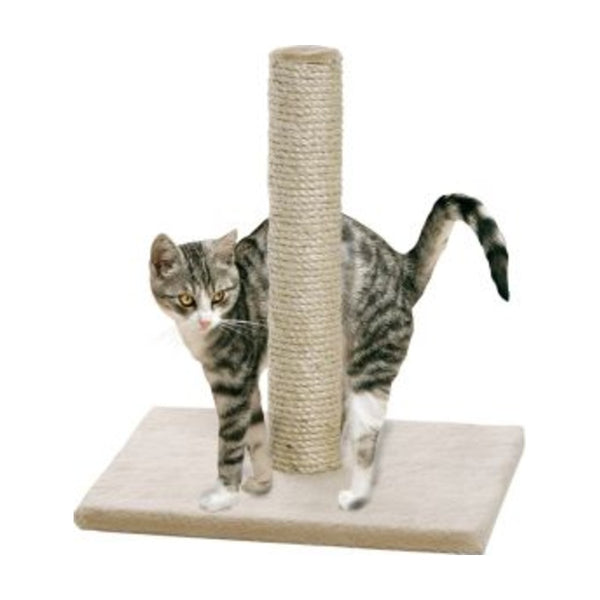 Flamingo rascador Lisa beige con poste de sisal para gatos