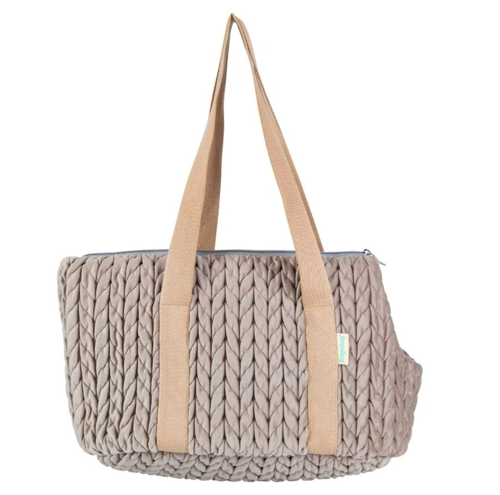bolso touch beige 38x28x20cm