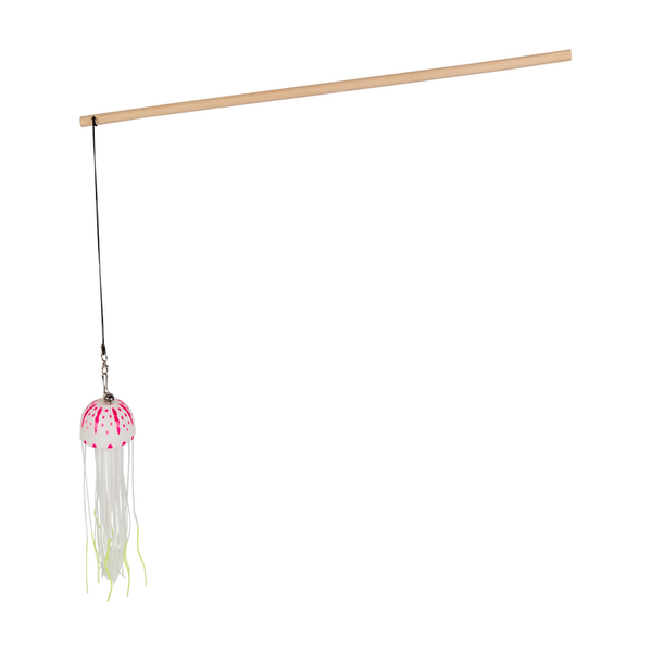 Freedog Teaser JellyFish juguete de silicona para gatos, color blanco