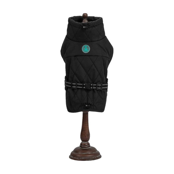 Freedog Abrigo Impermeable Oymyakon Negro con Arnés Incorporado