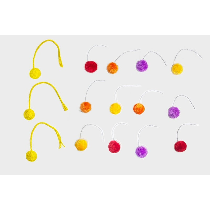 cat toy christmas baubles 5 cm set 15 pcs Imagen principal del producto