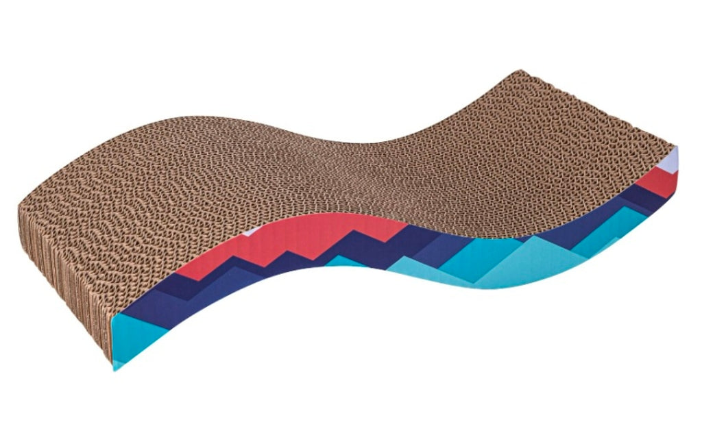 rascador snake azul marino catnip 45x23x9cm