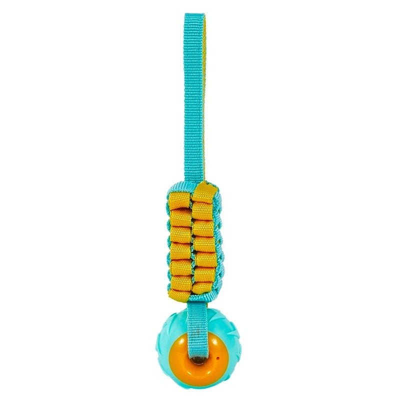 mordedor kinzo pelota amarillo y turquesa 28x6,5x6 Imagen principal del producto