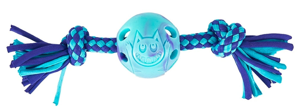 mordedor trenzado popka lila y turquesa 28x6,6x6,6