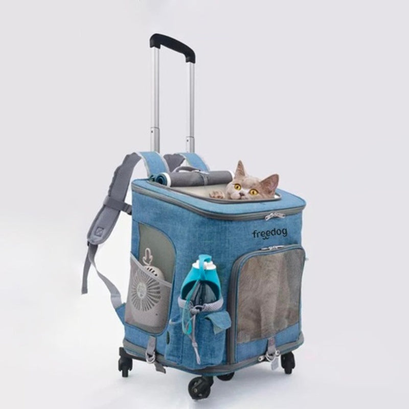 trolley aluminio 4 ruedas plegable 36x30x84cm