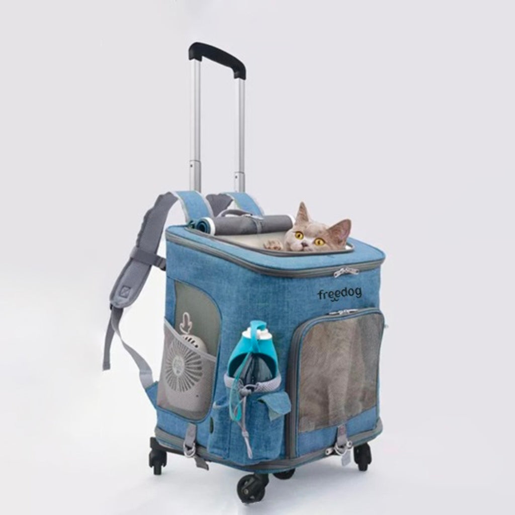 trolley aluminio 4 ruedas plegable 36x30x84cm