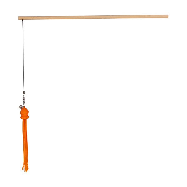 Freedog Teaser Windwi juguete de silicona para gatos, color naranja